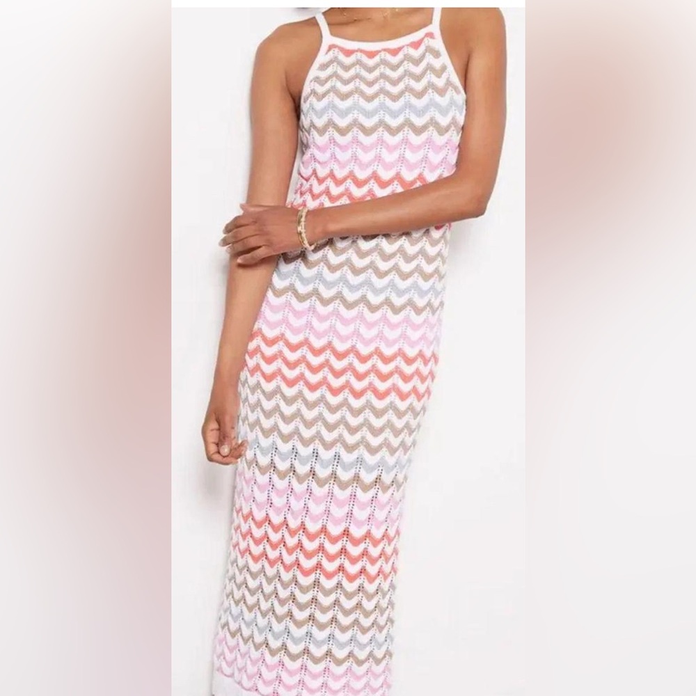 Rachel Zoe Pink and Orange Knit Dress